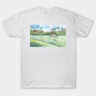 Watercolor Paddy Fields T-Shirt